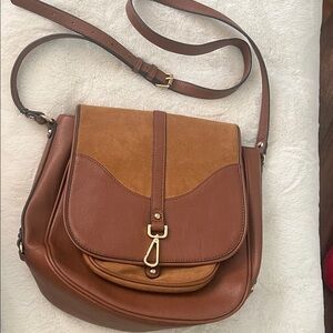 Calvin Klein Tan and Brown Crossbody Bag